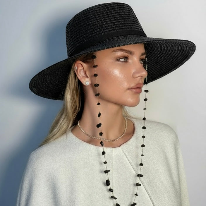 Straw Hats with Chains